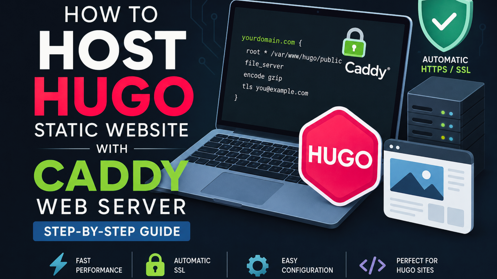 How to host a Hugo static website with Caddy web server and automatic HTTPS