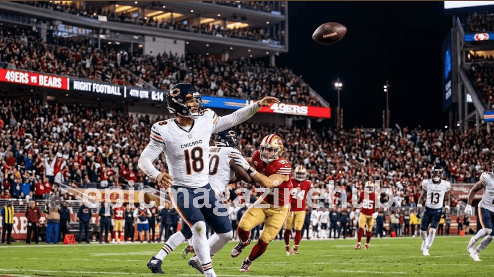 Chicago Bears vs 49ers Match Player Stats