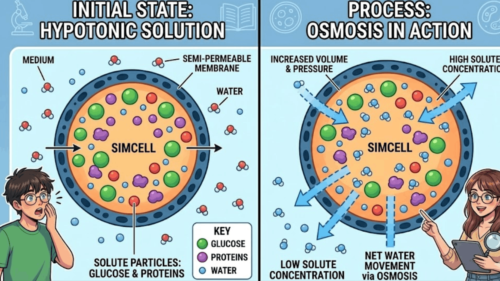 A SimCell With a Water Permeable Membrane
