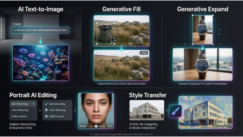 Photoshop AI neural filters and portrait retouching example
