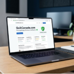 QuikConsole.com website displayed on a laptop screen