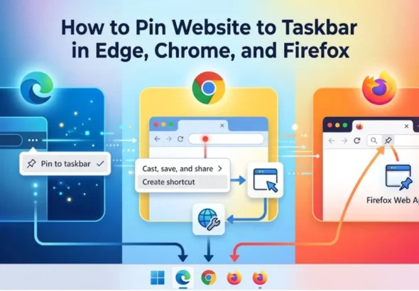 how to pin website to taskbar